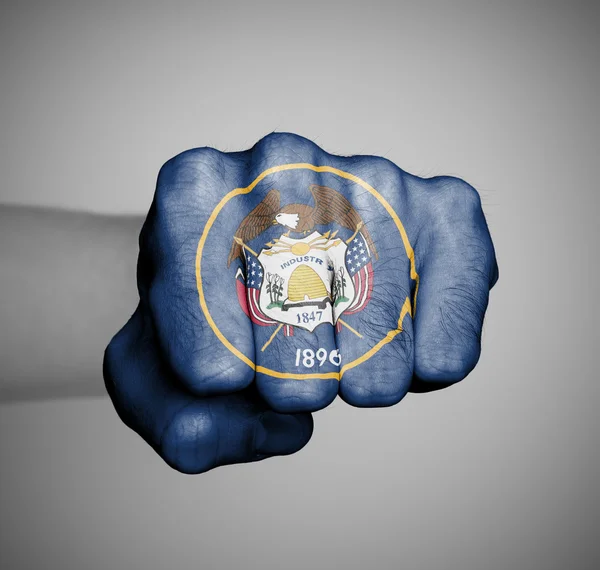 United states, fist with the flag of Utah — Stock Photo, Image