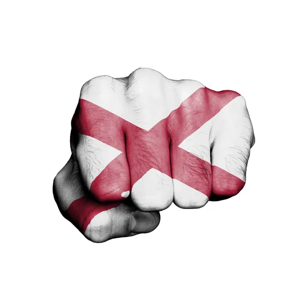 United states, fist with the flag of a state — Stock Photo, Image