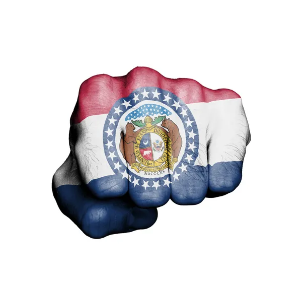Amerika Birleşik Devletleri, bir devlet bayrağı ile yumruk — Stok fotoğraf