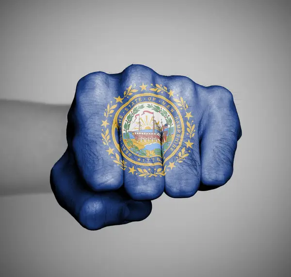 United states, fist with the flag of New Hampshire — Stock Photo, Image