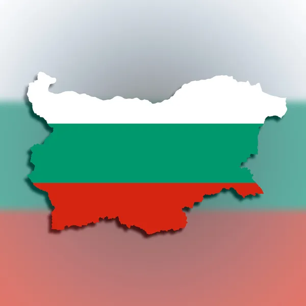 Map of Bulgaria filled with flag — Stock Photo, Image