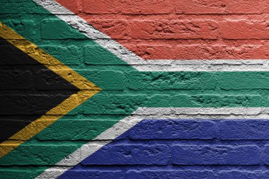 Tuğla Duvar resmini bir bayrak ile