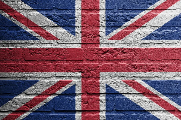 Tuğla Duvar resmini bir bayrak ile