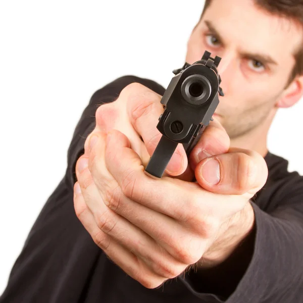 Man with a gun — Stock Photo, Image