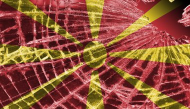 Kırık buz veya cam bir bayrak desenli, Makedonya