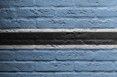 tuğla duvar boyama bir bayrak, Botsvana