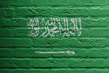 tuğla duvar boyama bir bayrak, Suudi Arabistan