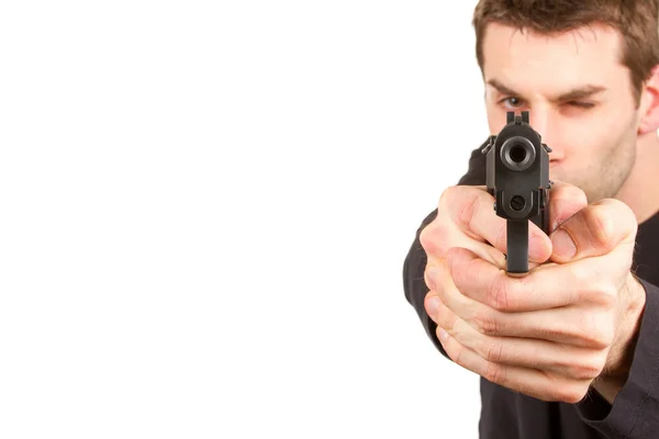 Man with a gun — Stock Photo, Image