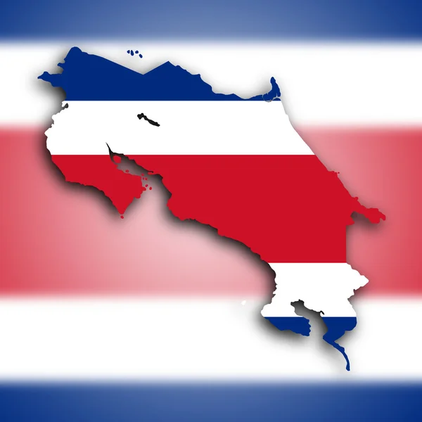 Map of Costa Rica — Stock Photo, Image