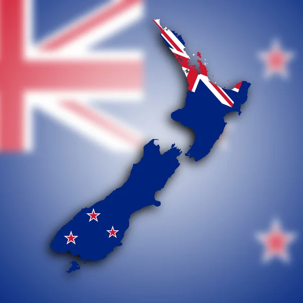 ニュージーランド地図 — ストック写真