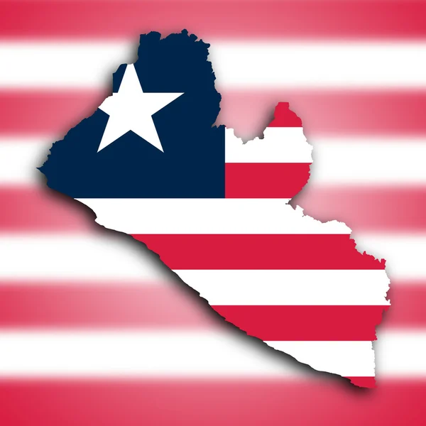 Karte von Liberia — Stockfoto