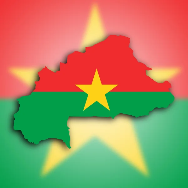 Mapa Burkina Faso — Zdjęcie stockowe