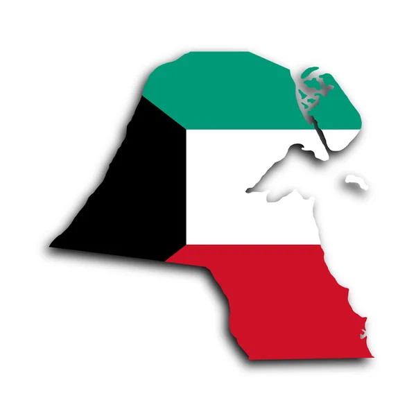Kaart van Koeweit — Stockfoto