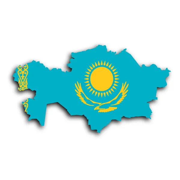 La mappa di kazakhstan — Foto Stock