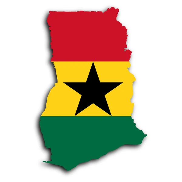 La mappa di Ghana — Foto Stock