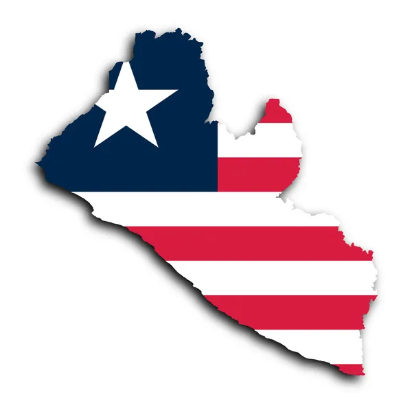 Kaart van liberia — Stockfoto