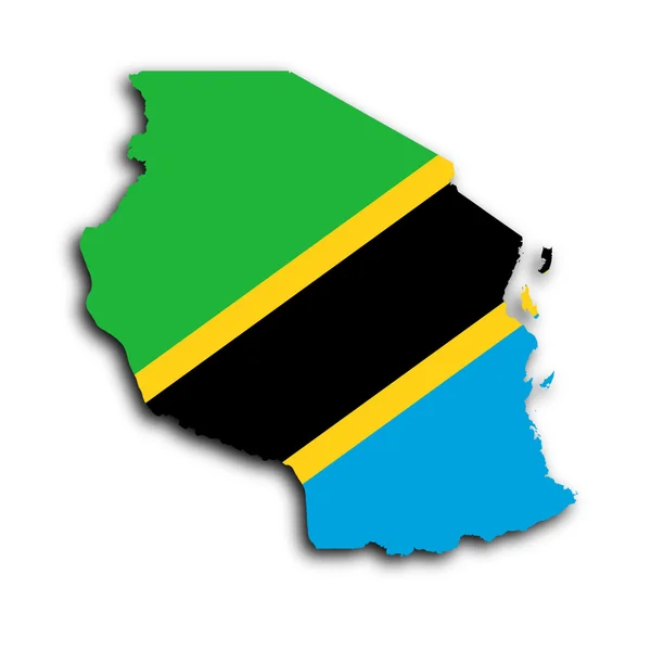 Karte von Tansania — Stockfoto