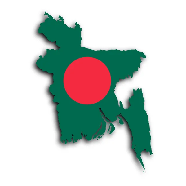 La carte de Bangladesh — Photo