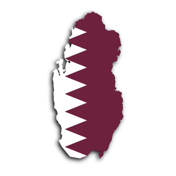 Map of Qatar — Stock Photo, Image
