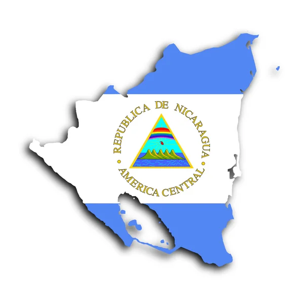 Map of Nicaragua — Stock Photo, Image