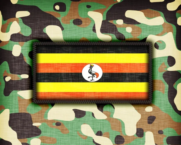 Amy kamuflážní uniformy, uganda — Stock fotografie