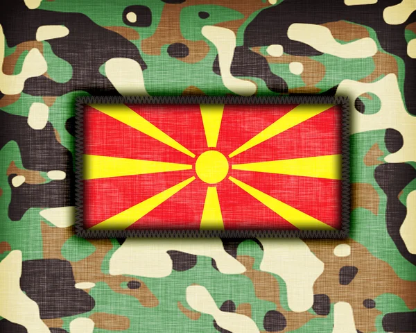 Amy camouflage uniform, Macedonië — Stockfoto