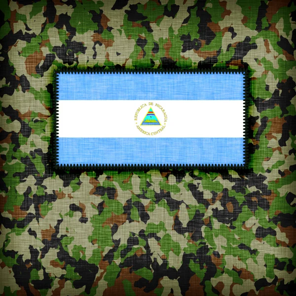 Amy kamouflage uniform, nicaragua — Stockfoto