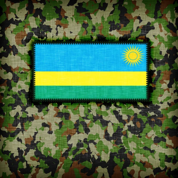 Amy uniforme de camouflage, Rwanda — Photo