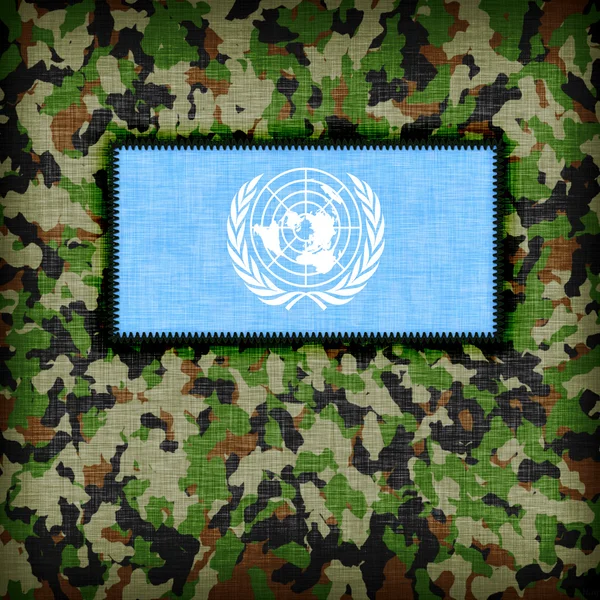 Amy kamuflážní uniformy, OSN — Stock fotografie