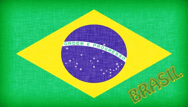 Bandeira do Brasil com letras — Fotografia de Stock