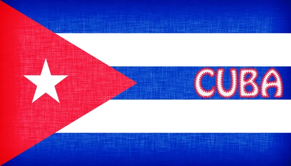 Drapeau de Cuba cousu de lettres — Photo