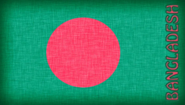 Bandeira de Bangladesh costurada com letras — Fotografia de Stock