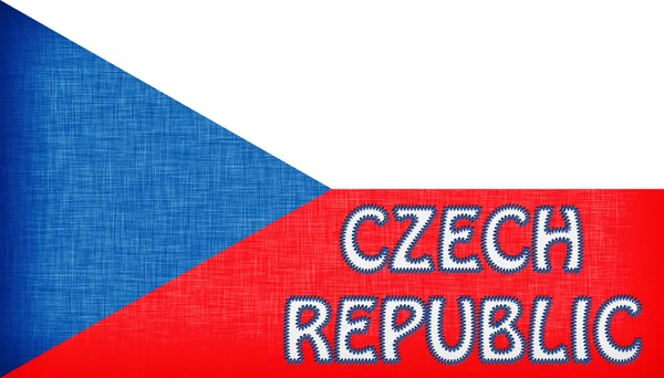 捷克共和国的国旗缝合用字母 — 图库照片
