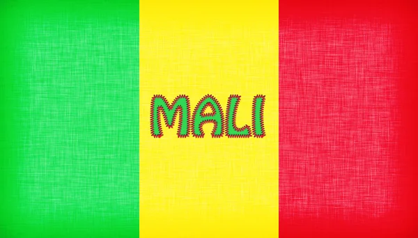 Mali zászlaja tűzdelt betűk — Stock Fotó