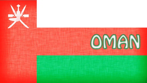 Flag of Oman stitched with letters — Stock Photo, Image