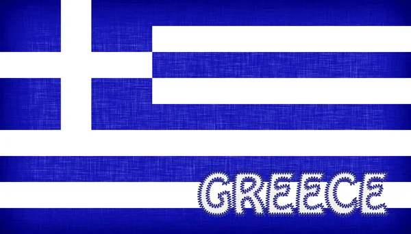 Bandera de Grecia con letras —  Fotos de Stock