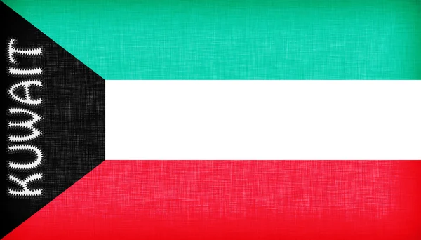 Flag of Kuwait stitched with letters — Stock Photo, Image