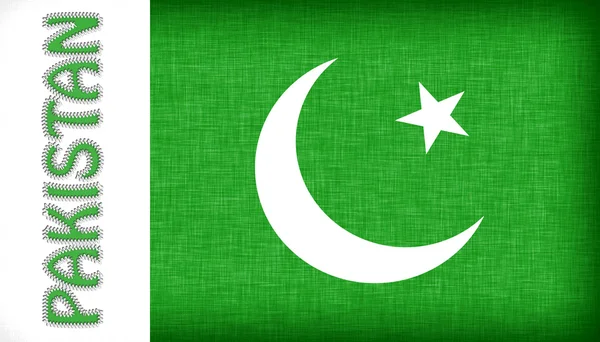 Flag of Pakistan with letters — Stock Photo, Image