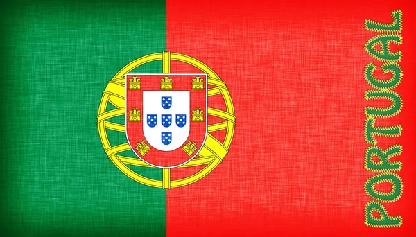 Bandera de Portugal con letras — Foto de Stock