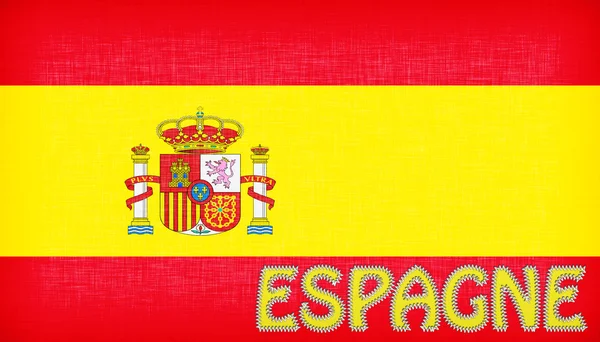 Bandera de España con letras — Foto de Stock