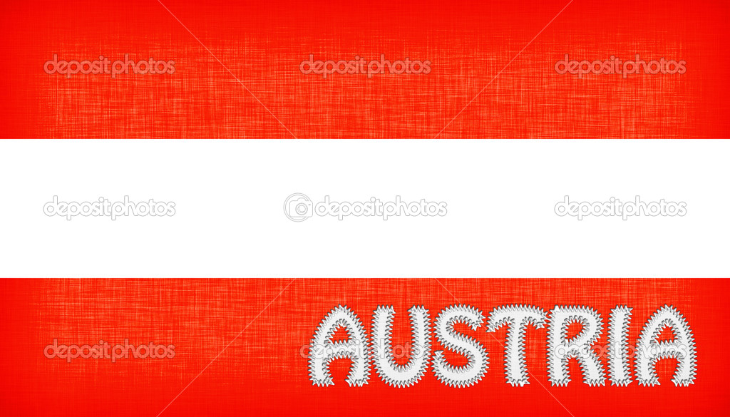 Flag of Austria with letters