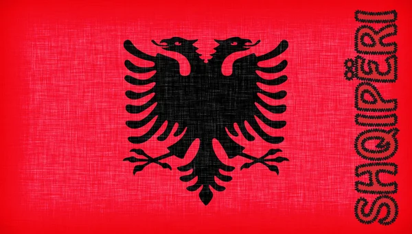 Bandiera dell'Albania cucita con lettere — Foto Stock