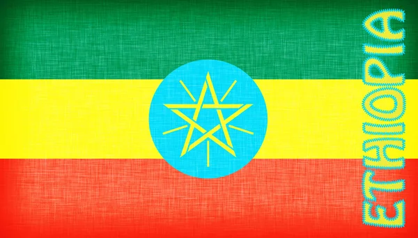Flaga Etiopii szyte z liter — Zdjęcie stockowe