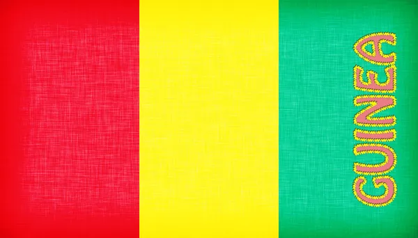 Guinea zászlaja tűzdelt betűk — Stock Fotó