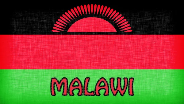 Прапор Малаві зшиті з буквами — стокове фото