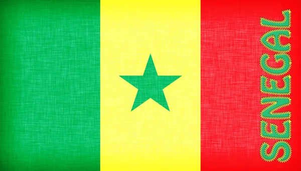 Szenegál zászlaja tűzdelt betűk — Stock Fotó