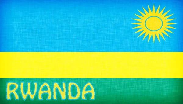 国旗的卢旺达缝合用字母 — 图库照片