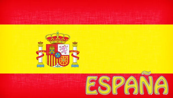 Flag of Spain with letters — Stock Photo, Image