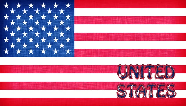 Flag of the USA with letters — Stock Photo, Image