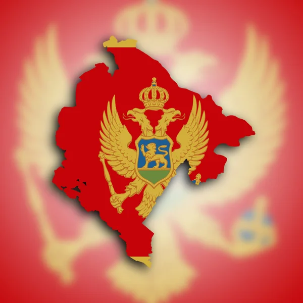 La mappa di Montenegro — Foto Stock